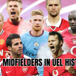 Best midfielders in UEL history